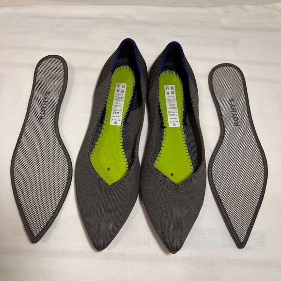 Rothy's Gray The Point Ballet Flats Size 9 1/2 - Picture 8 of 8